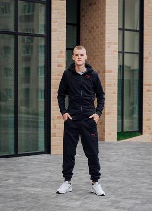 Мужской тёмно синий спортивный костюм puma чоловічий темно синій спортивний костюм puma