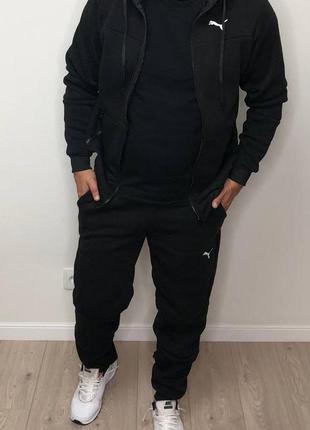 Мужской черный спортивный костюм puma чоловічий чорний спортивний костюм puma