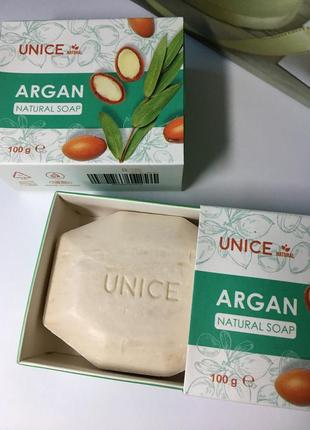 Натуральное мыло unice с арганой, 100 г юнайс