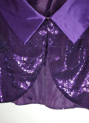 Болеро накидка пайетки фиолетовый цвет3 фото