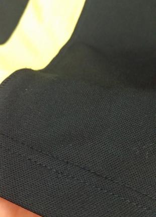 Спортивная футболка adidas / чёрная футболку с желтыми вставками  / m / кофта / футболка с коротким рукавом  /9 фото