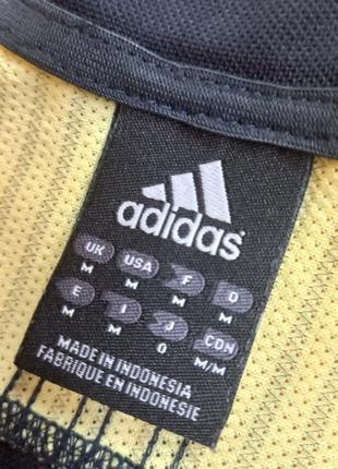 Спортивная футболка adidas / чёрная футболку с желтыми вставками  / m / кофта / футболка с коротким рукавом  /5 фото
