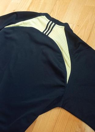 Спортивная футболка adidas / чёрная футболку с желтыми вставками  / m / кофта / футболка с коротким рукавом  /7 фото