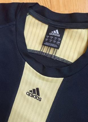 Спортивная футболка adidas / чёрная футболку с желтыми вставками  / m / кофта / футболка с коротким рукавом  /4 фото