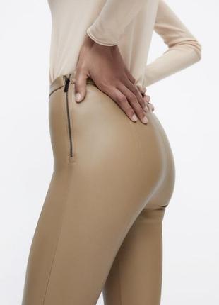 Zara легінси жіночі з екошкіри3 фото