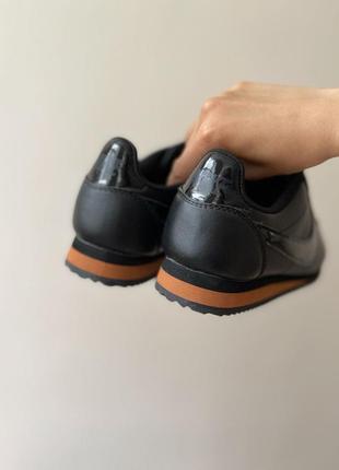 Жіночі демісезонні чорні шкіряні кросівки nike cortez 🆕 найк кортез4 фото