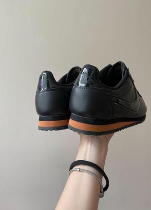Жіночі демісезонні чорні шкіряні кросівки nike cortez 🆕 найк кортез5 фото