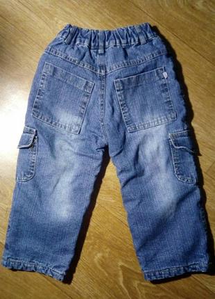 Теплые джинсы на флисе. рост - 92 см. 2 года.2 фото