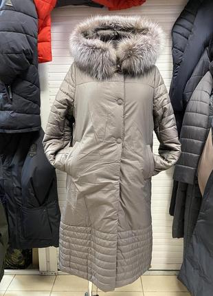 Зимнее пальто,пуховик с мехом,последние размеры.3 фото