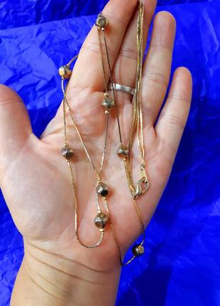 Двурядний ланцюжок з кульками вінтаж