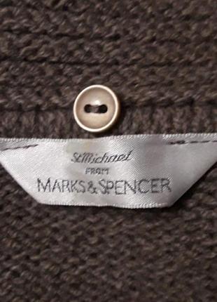 Брендова  50% вовна  тепла  кофта на молнії  р.18 від  marks &spencer знімається  комір5 фото