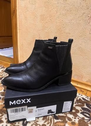 Шкіряні демісезонні челсі оригінал mexx з коробкою7 фото