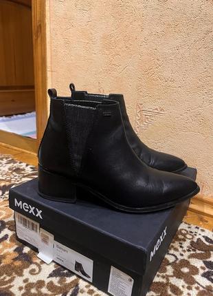 Шкіряні демісезонні челсі оригінал mexx з коробкою8 фото