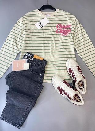 Тельняшка zara , реглан в полоску, матроска