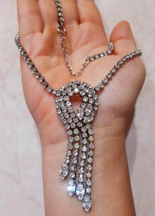 Колье камні скло 💎💍👑 американський вінтаж7 фото