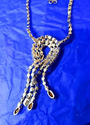 Колье камні скло 💎💍👑 американський вінтаж4 фото