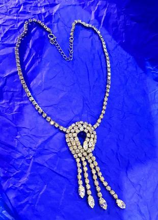Колье камні скло 💎💍👑 американський вінтаж2 фото