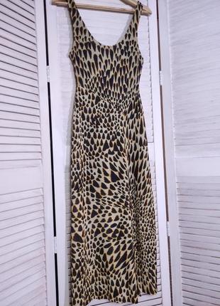Длинное платье тигровое4 фото