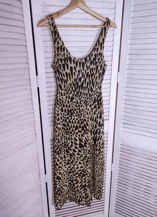 Длинное платье тигровое2 фото