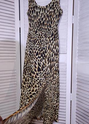Длинное платье тигровое