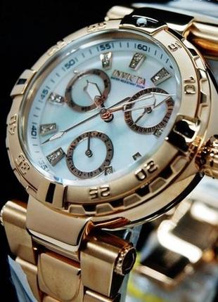 Жіночий годинник invicta з натуральними діамантами 0.0756 carat. швейцарія.2 фото