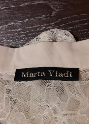 Marta vladi  стильна блуза з кружевом і рюшами в вінтажному стилі4 фото
