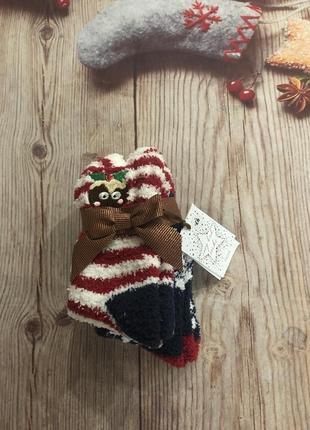 Ноаорічні плюшеві шкарпетки next (2 шт one size)