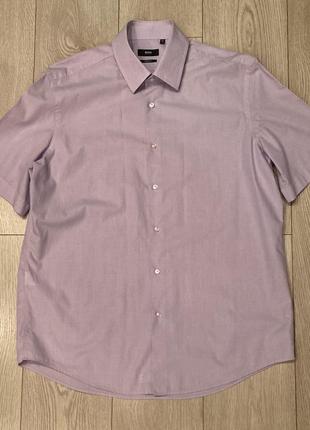 Бавовняна сорочка світло-фіолетового кольору