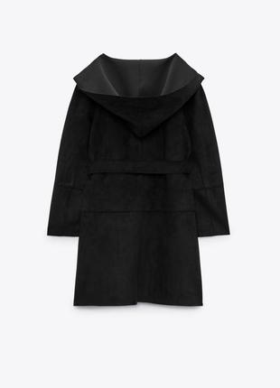 Тренч, жакет, пальто из искусственной замши zara, коллекция 2022 года, размер xs5 фото