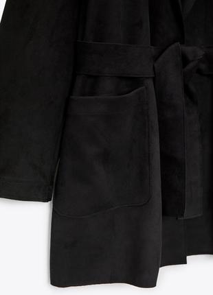 Тренч, жакет, пальто из искусственной замши zara, коллекция 2022 года, размер xs6 фото