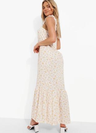 Красивое качественное 👗 платье сукня boohoo цветы марокко этикетка1 фото