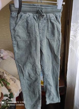 Вельтовые штаны,tu,  джинсы, мальчик, 4-5 лет, 104-110 см, оливковые