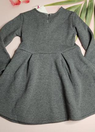 Яскрава тепла сукня з бантиком ovs 5/6 років3 фото