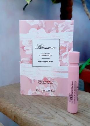 Blumarine mon bouquet blanc💥оригінал мініатюра пробник mini spray 1,2 мл книжка