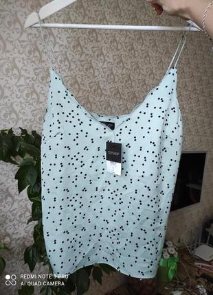 Майка спальная, topshop, р. eur 40(46-48 р.),новая,оливковая, домашняя