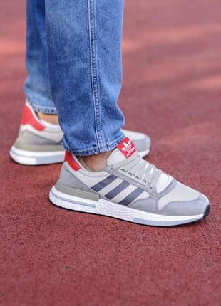 Кросівки чоловічі adidas zx500 grey four/кроссовки мужские адидас zx 500