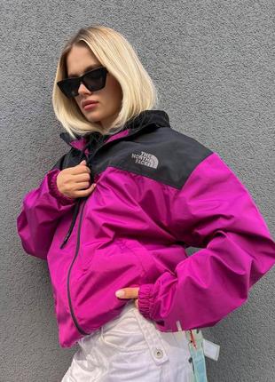 Демісезонна куртка the north face purple black.