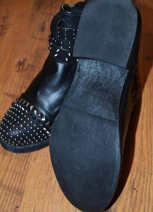 Бутильйони\черевики\ботинки жіночі з камінчиками  fersini 38.5р.4 фото