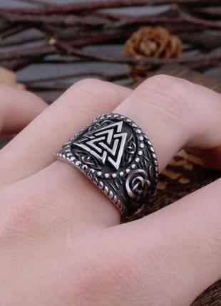 Мужское кольцо печатка vikings в стиле панк5 фото