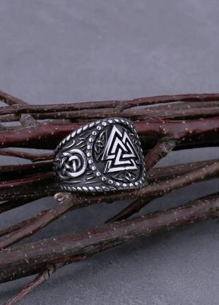 Мужское кольцо печатка vikings в стиле панк4 фото