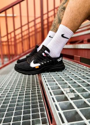 Чоловічі кросівки nike air presto off white black «white logo»