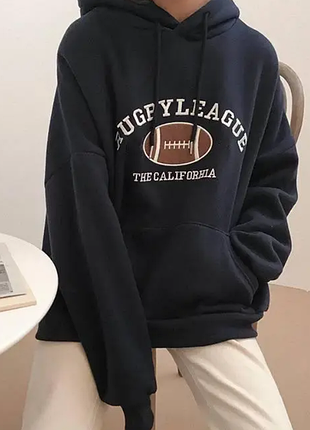 Женское теплый худи трехнить на флисе с надписью 3 цвета 42-46, sin1529-208sве