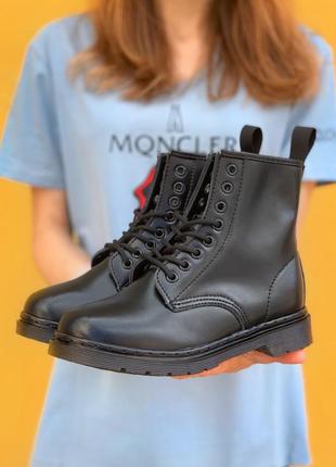 Черевики жіночі dr. martens 1460 mono black/ботинки женские доктор мартэнс 1460 моно