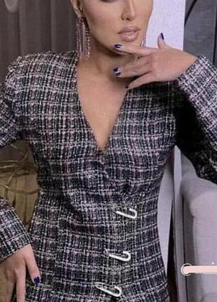 Жіноче структуроване плаття, піджак zara