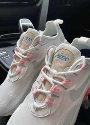 Жіночі кросівки nike air max 270 react grey pink5 фото