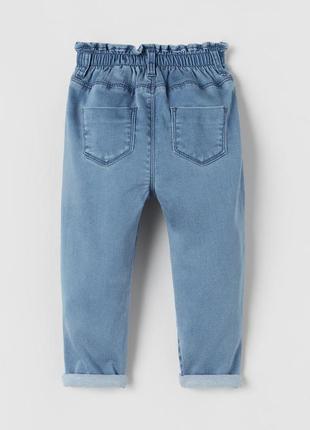 Джинсы детские для девочки comfort baggy jeans zara / 3 - 4 года (104 см), 18-24 мес3 фото