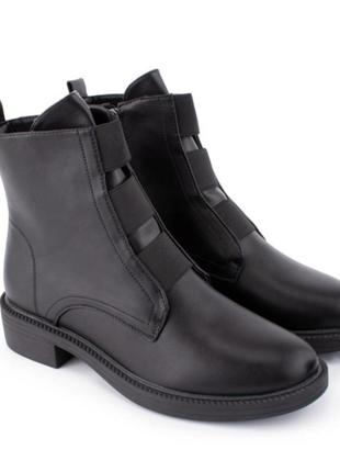 Стильні чорні осінні демісезон черевики низький хід3 фото