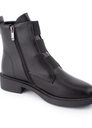 Стильні чорні осінні демісезон черевики низький хід4 фото