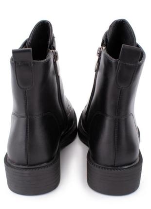 Стильні чорні осінні демісезон черевики низький хід5 фото