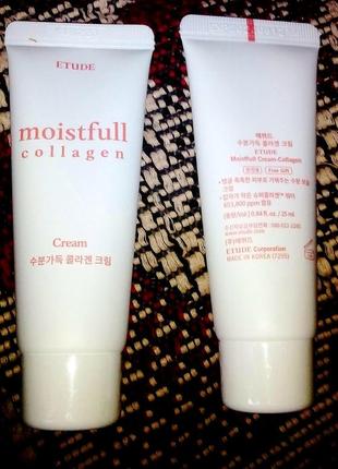 Etude house moistfull collagen cream 25ml крем для лица с коллагеном